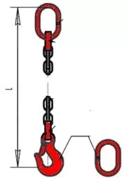 Строп цепной одноветвевой 1СЦ 12.5 т  L=2 м  8 кл купить в Перми
