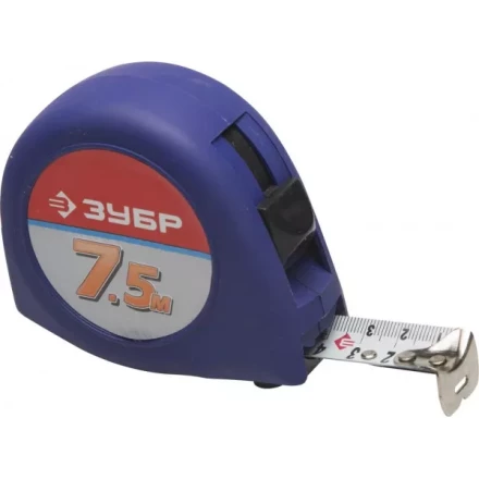 Рулетка ЗУБР &quot;СТАНДАРТ&quot;, корпус с резиновым напылением, 7,5м/25мм 34016-8 купить в Перми