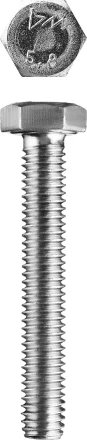 Болт ЗУБР &quot;МАСТЕР&quot; с шестигранной головкой, ГОСТ 7798-70, класс прочности 5.8, оцинкованный, M20x160мм, 5кг 303080-20-160 купить в Перми
