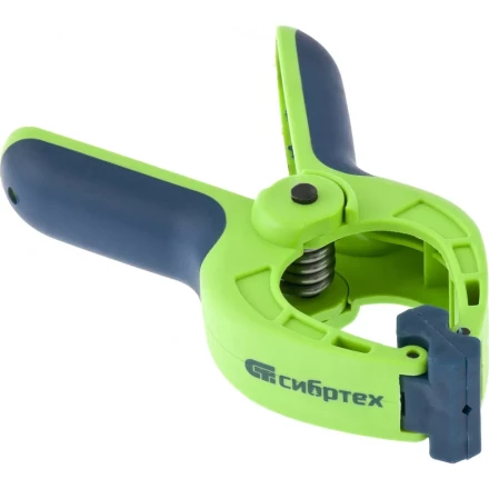 Струбцина клещеобразная 1-5/8 пластиковый корпус двухкомпонентные рукоятки усиленная пружина 42 мм Сибртех 20784 купить в Перми