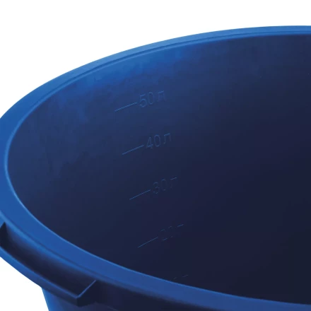 ЗУБР 60 л, первичный высокопрочный пластик, усиленный круглый строительный таз (06094-65) купить в Перми