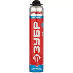 Пена ЗУБР "ЭКСПЕРТ" ПРО, профессиональная, монтажная, пистолетная, всесезонная, 750мл 41145_z01