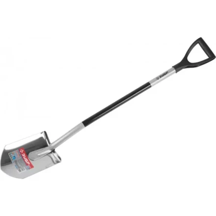 Лопата &quot;Артель-НС&quot; штыковая из нержавеющей стали, эргономичный алюминиевый черенок, с рукояткой, ЗУБР Профессионал купить в Перми