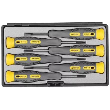 Набор STAYER &quot;PROFESSIONAL&quot; &quot;MAX-GRIP&quot;: Отвертки для точн работ, Cr-V, двухкомп рукоятка, магнит наконеч, 6 предметов 25826-H6 G купить в Перми