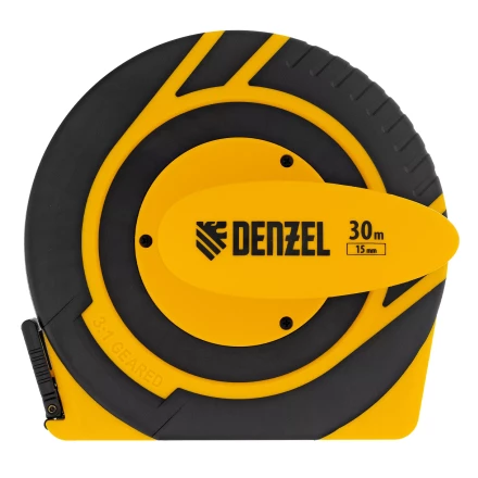Рулетка геодезическая Denzel 30 м х 15 мм, закрытый корпус, фиберглассовая лента 31291 купить в Перми