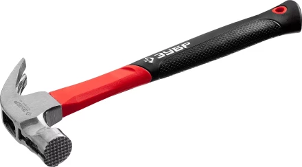 Молоток-гвоздодер ЗУБР &quot;МАСТЕР&quot;, боек c магнитом и фиберглассовой рукояткой, 450 г 20356-450 купить в Перми