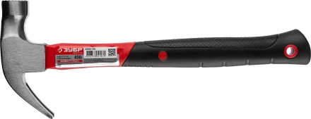 Молоток-гвоздодер ЗУБР &quot;МАСТЕР&quot;, боек c магнитом и фиберглассовой рукояткой, 450 г 20356-450 купить в Перми