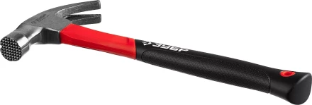 Молоток-гвоздодер ЗУБР &quot;МАСТЕР&quot;, боек c магнитом и фиберглассовой рукояткой, 450 г 20356-450 купить в Перми