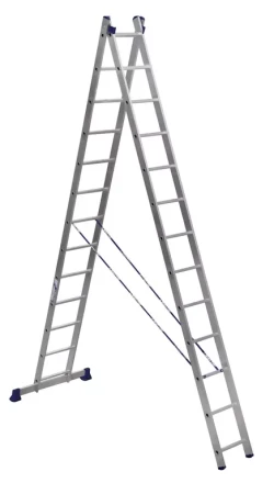 Лестница 2-х секционная алюминиевая 2*13 1013301 купить в Перми