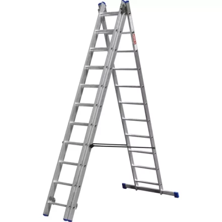 Лестница ЗУБР универсальная, трехсекционная со стабилизатором, 12 ступеней 38831-12 купить в Перми