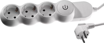 Удлинители электрические М700 3 гнезда с кнопкой серия МАСТЕР купить в Перми