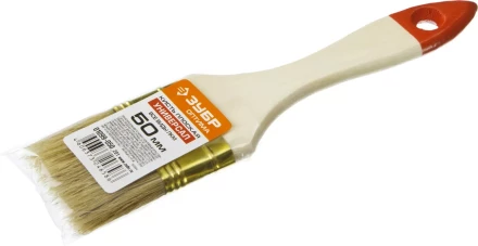 Кисть плоская ЗУБР &quot;УНИВЕРСАЛ-ОПТИМА&quot;, светлая щетина, деревянная ручка, 50мм 01099-050_z01 купить в Перми
