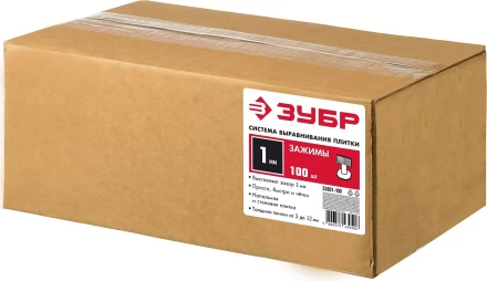 ЗУБР СВП, 1,0 мм, зажим, 500 шт, система выравнивания плитки (33861-500) купить в Перми