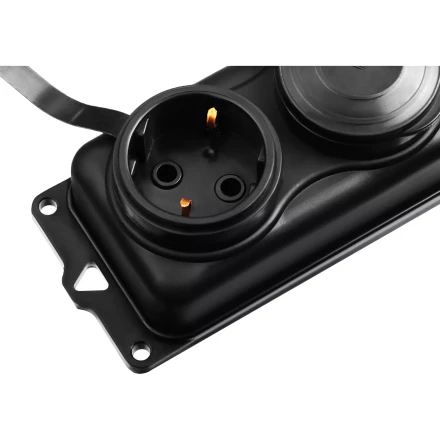 ЗУБР КГ-325-Ш3, КГ, 3 x 2.5 мм2, IP44, 5 м, 3 гн., 4000 Вт, силовой удлинитель, Профессионал (55024-05) купить в Перми