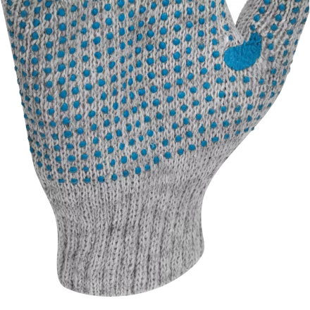 Перчатки трикотажные с ПВХ точкой, 5 пар в упаковке, БОПП-пакет, 7 класс// Россия 67837 купить в Перми