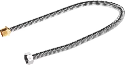 Подводка ЗУБР &quot;ЭКСПЕРТ&quot; сильфонная из нержавеющей стали, для воды, г/ш  (гайка-штуцер), 1/2&quot;, 0,6м 51011-G/S-060 купить в Перми