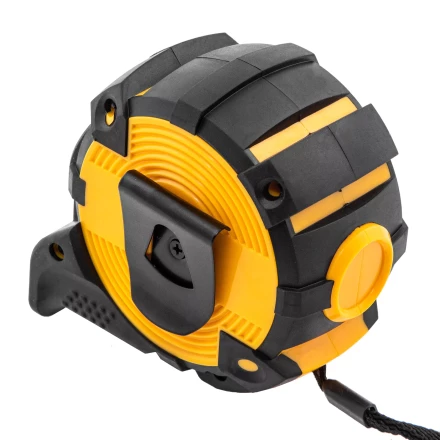 Рулетка Denzel 8м х 32мм, автоматич. фиксац., нейлон. покрытие, магнит. зацеп, двухстор. разметка, 31524 купить в Перми