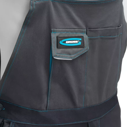 Полукомбинезон профессиональный рабочий Gross 90443, 97% хлопок 3% спандекс, L купить в Перми