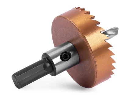 HSS-TiN коронка MESSER 45мм с центр. сверлом и толкающей пружиной для  лист. материала  до 2 мм ц/х купить в Перми