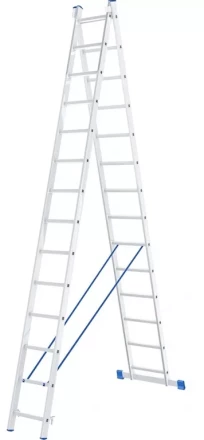 Лестница 2-х секционная алюминиевая 2*14 1013302 купить в Перми