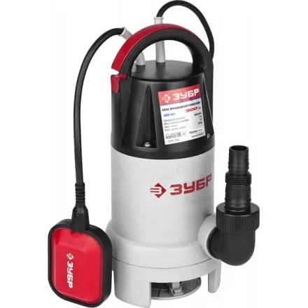 Насос ЗУБР погружной для грязной воды, 900 Вт, пропускная способность 250 л/мин, напор 8,5 м ЗНПГ-900 купить в Перми