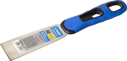 Шпатель ЗУБР &quot;ПРОФЕССИОНАЛ&quot; профилированное нержавеющее полотно, 2к ручка, 40мм 10049-04_z03 купить в Перми