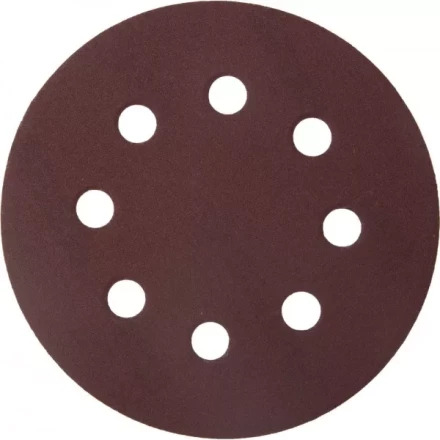Круг шлифовальный ЗУБР &quot;МАСТЕР&quot; универсальный, из абразивной бумаги на велкро основе, 8 отверстий, Р320, 115мм, 5шт 35560-115-320 купить в Перми