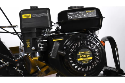 Мотоблок Champion BC8734 (7лс 3F/1R 81см 35см 3,6л 75кг, колеса 4/10&quot; шкив) купить в Перми