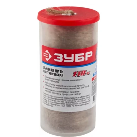 Нить ЗУБР льняная сантехническая, 110м 4-51992-110 купить в Перми