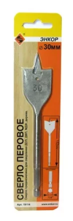 Сверло для дерева 30Х152 мм перовое Энкор 19114 купить в Перми