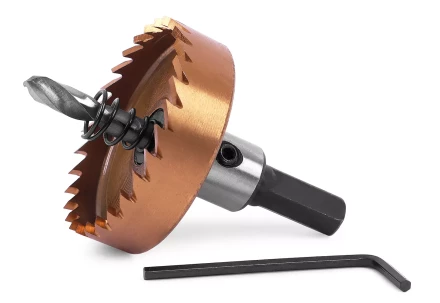 HSS-TiN коронка MESSER 48мм с центр. сверлом и толкающей пружиной для  лист. материала  до 2 мм ц/х купить в Перми