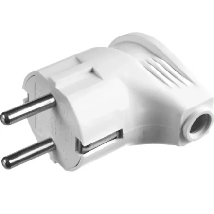 Вилка MAXElectro электрическая, 16А/220В, угловая, с заземлением, белая, STAYER 55161-W купить в Перми