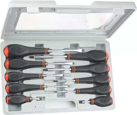 Набор отверток СrV в пластмассовом боксе 10 шт. SPARTA 133565 купить в Перми