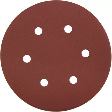 Круг шлифовальный ЗУБР &quot;МАСТЕР&quot; универсальный, из абразивной бумаги на велкро основе, 6 отверстий, Р320, 150мм, 5шт 35566-150-320 купить в Перми
