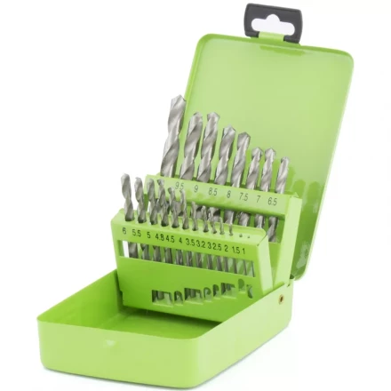 Набор сверл по металлу 1-10мм через 0,5мм 3,2мм 4,8мм HSS 21штука металлический бокс цилиндрический хвостовик СИБРТЕХ 723756 купить в Перми