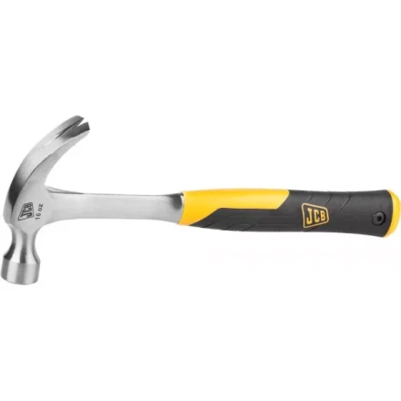 Молоток-гвоздодер JCB цельнокованый, двухкомпонентная виброгасящая рукоятка, 450г JHM003 купить в Перми