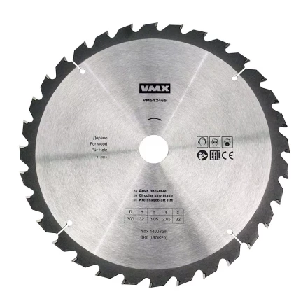 Диск пильный ф300х32 z32 дерево VMX 512465 купить в Перми