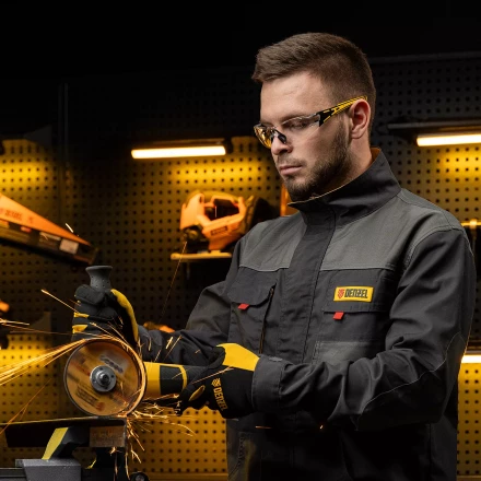 Очки защитные открытые Denzel 89191, поликарбонатные, прозрачная линза, 2х комп.дужки купить в Перми