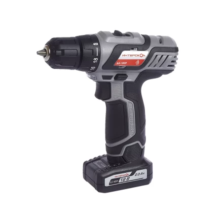 Аккумуляторная дрель-шуруповерт ИНТЕРСКОЛ ДА-18ЭР Li-ion (2 х 2Ач) купить в Перми