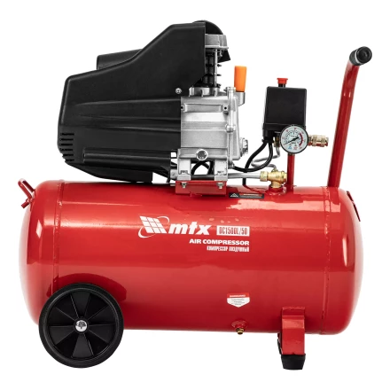Компрессор воздушный MTX DC1500L/50, 1,5 кВт, 50 л, 210 л/мин 58018 купить в Перми