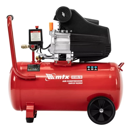 Компрессор воздушный MTX DC1500L/50, 1,5 кВт, 50 л, 210 л/мин 58018 купить в Перми
