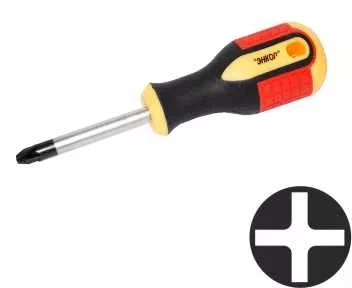 Отвертка крестовая РH№0х 75мм,трехкомп.рук 1/12/120 19670 купить в Перми