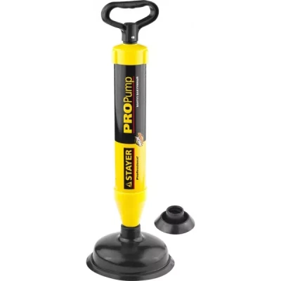 Вантуз STAYER "Professional" вакуумный PROPump, с двумя адаптерами 51925