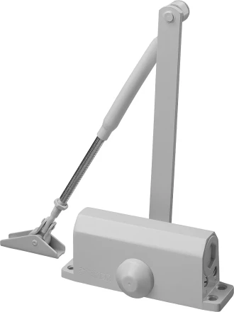 Доводчик дверной STAYER, для дверей массой до 40 кг, цвет белый 37916-50 купить в Перми