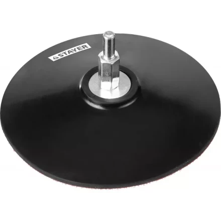 Тарелка опорная STAYER &quot;MASTER&quot; резиновая для дрели, на липучке, d=115мм 35740-115 купить в Перми