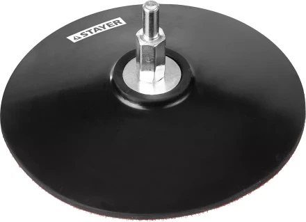 Тарелка опорная STAYER &quot;MASTER&quot; резиновая для дрели, на липучке, d=115мм 35740-115 купить в Перми