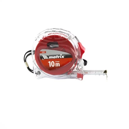 Рулетка Crystal 10 м х 25 мм корпус из поликарбоната Matrix 31075 купить в Перми
