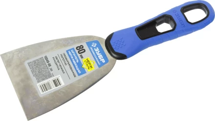 Шпатель ЗУБР &quot;ПРОФЕССИОНАЛ&quot; профилированное нержавеющее полотно, 2к ручка, 80мм 10049-08_z03 купить в Перми