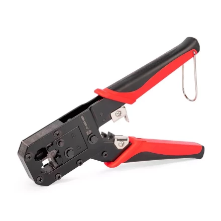 Кримпер многофункциональный КВТ JT-02А с 2 встроенными модулями для обжима RJ-45, RJ-12, RJ-11 (101929) купить в Перми