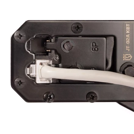 Кримпер многофункциональный КВТ JT-02А с 2 встроенными модулями для обжима RJ-45, RJ-12, RJ-11 (101929) купить в Перми